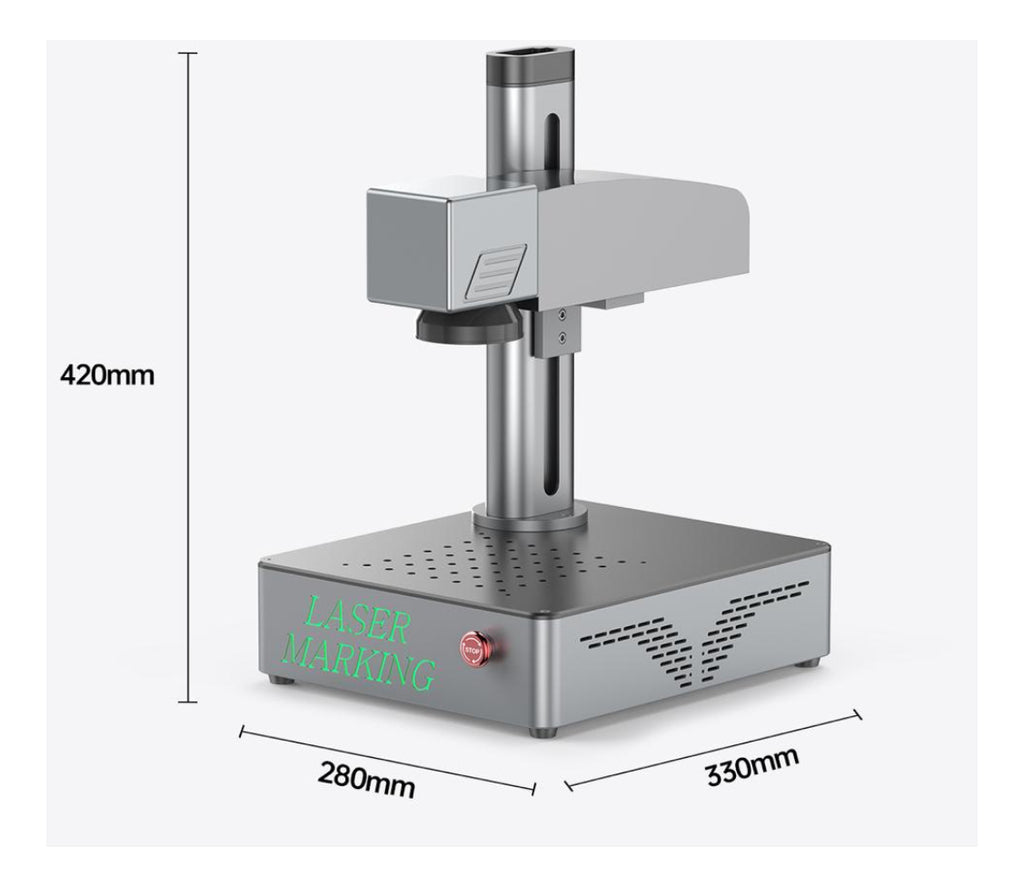 Gravadora Laser Fiber 20w Portátil Metais + Eixo Rotativo