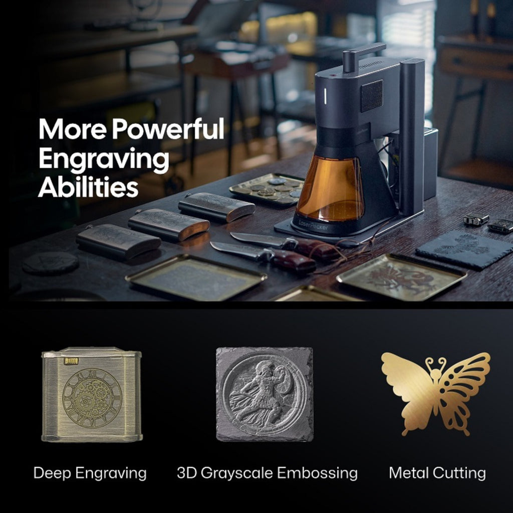 Laserpecker 5 Duplo Laser 20w Máquina Laser Fibra Diodo