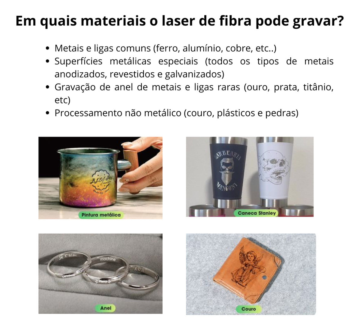 Gravadora Laser Fiber 20w Portátil Metais + Eixo Rotativo