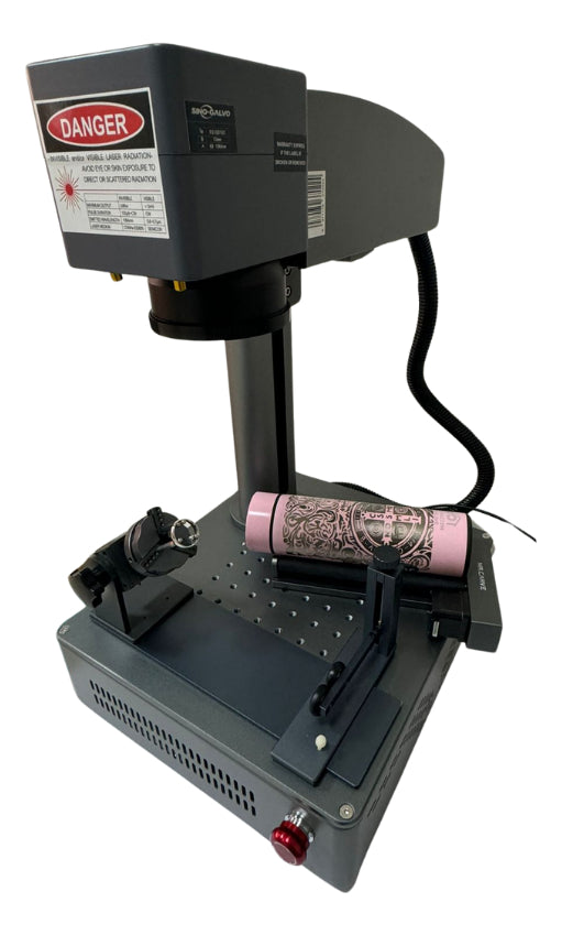 Gravadora Laser Fiber 20w Portátil Metais + Eixo Rotativo