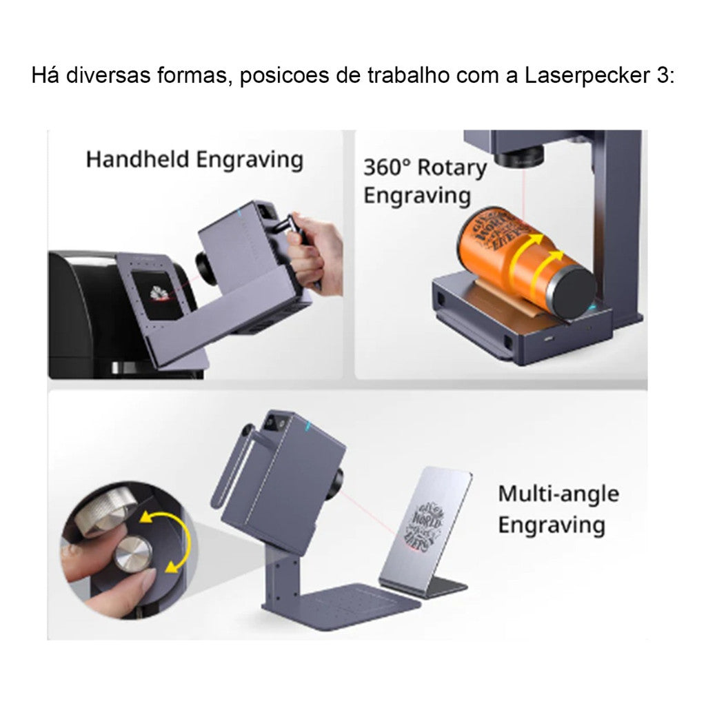 Laserpecker 3 Máquina Laser Gravacao Metais Plasticos