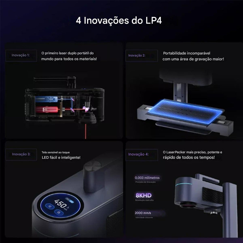 Gravadora Laserpecker 4 Duplo Madeira Metal
